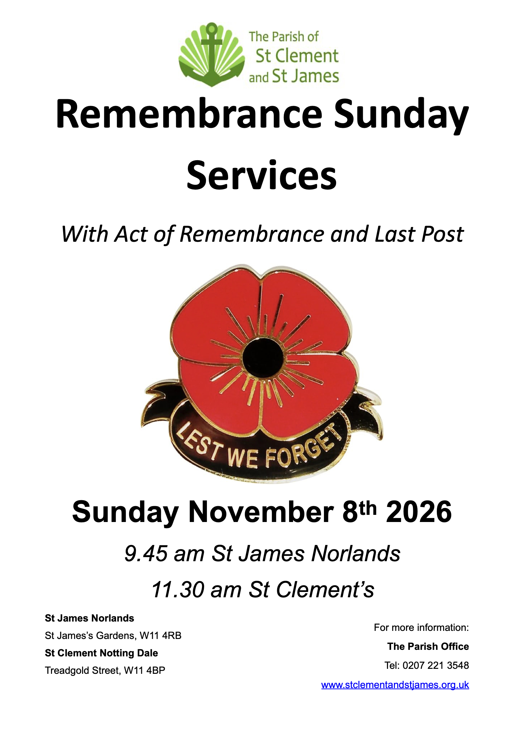 Remembrance Sunday Poster2026 